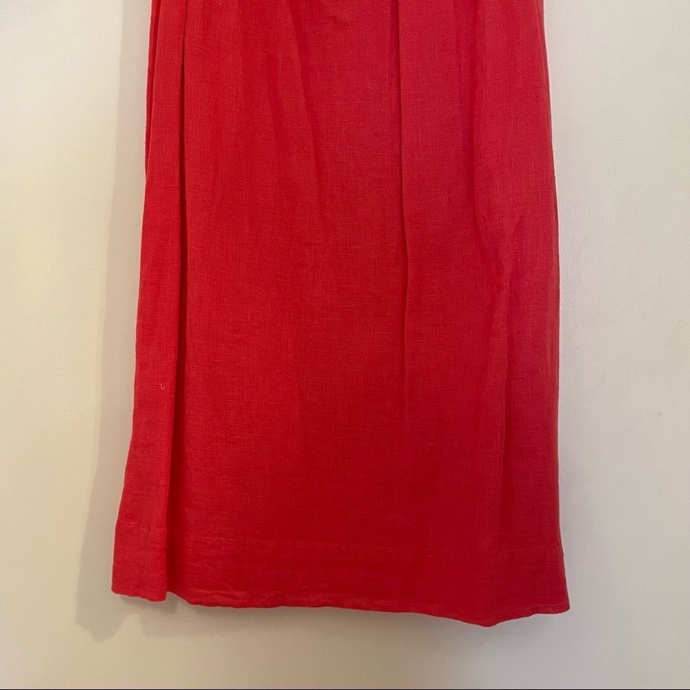 Pink Linen Summer Dress - Picture 3 of 4